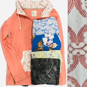 Free Shipping - Ampersand Avenue - Burning Love Halfzip Hoodie + 4 LEGGINGS Set